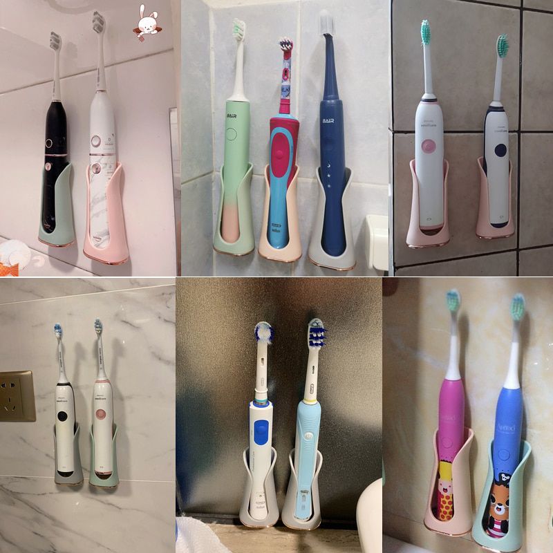 Electric Toothbrush Holders Wall-Mounted Punch-free Sili