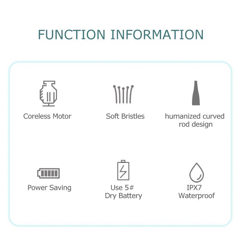 Simple Electric Ultrasonic Automatic Toothbrush Need AA 