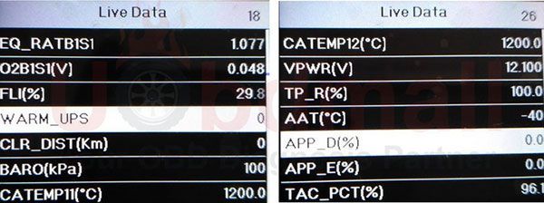 Original FOXWELL NT204 live data 1