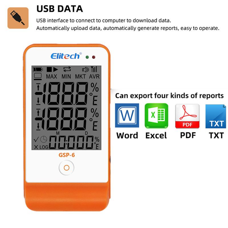 GSP-6 Temperature & Humidity Data Logger 