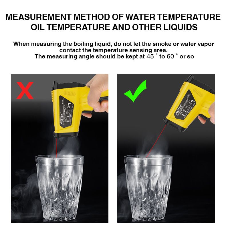 High Temperature Infrared Laser Electronic Thermometer