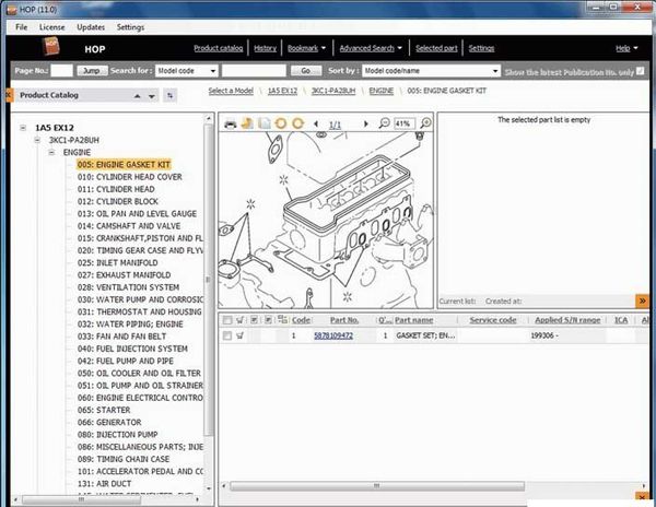 hitachi parts catalogue