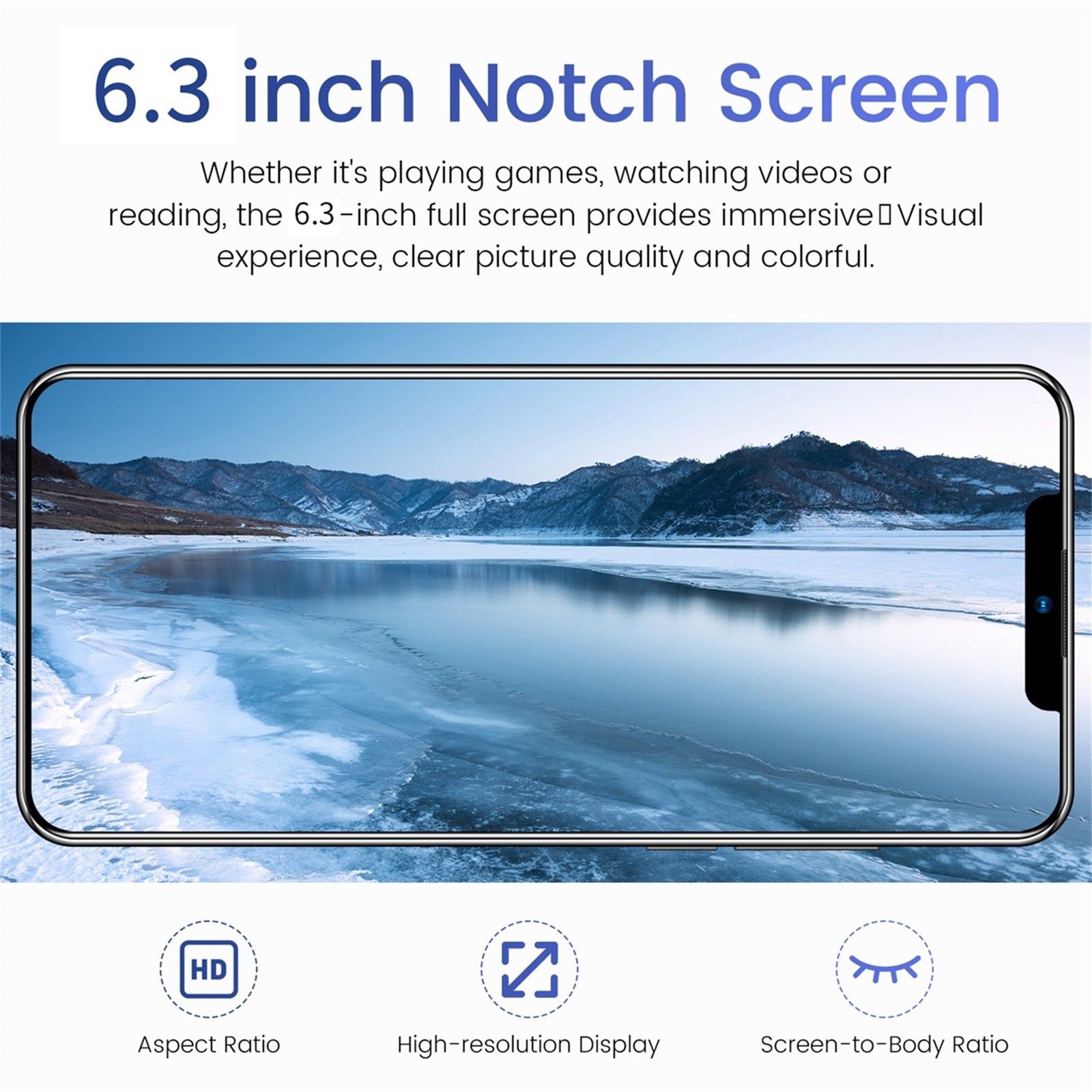 i13 Pro+1GB+8GB Android 8.1 Smartphone Quad-Core 6.3 Inc