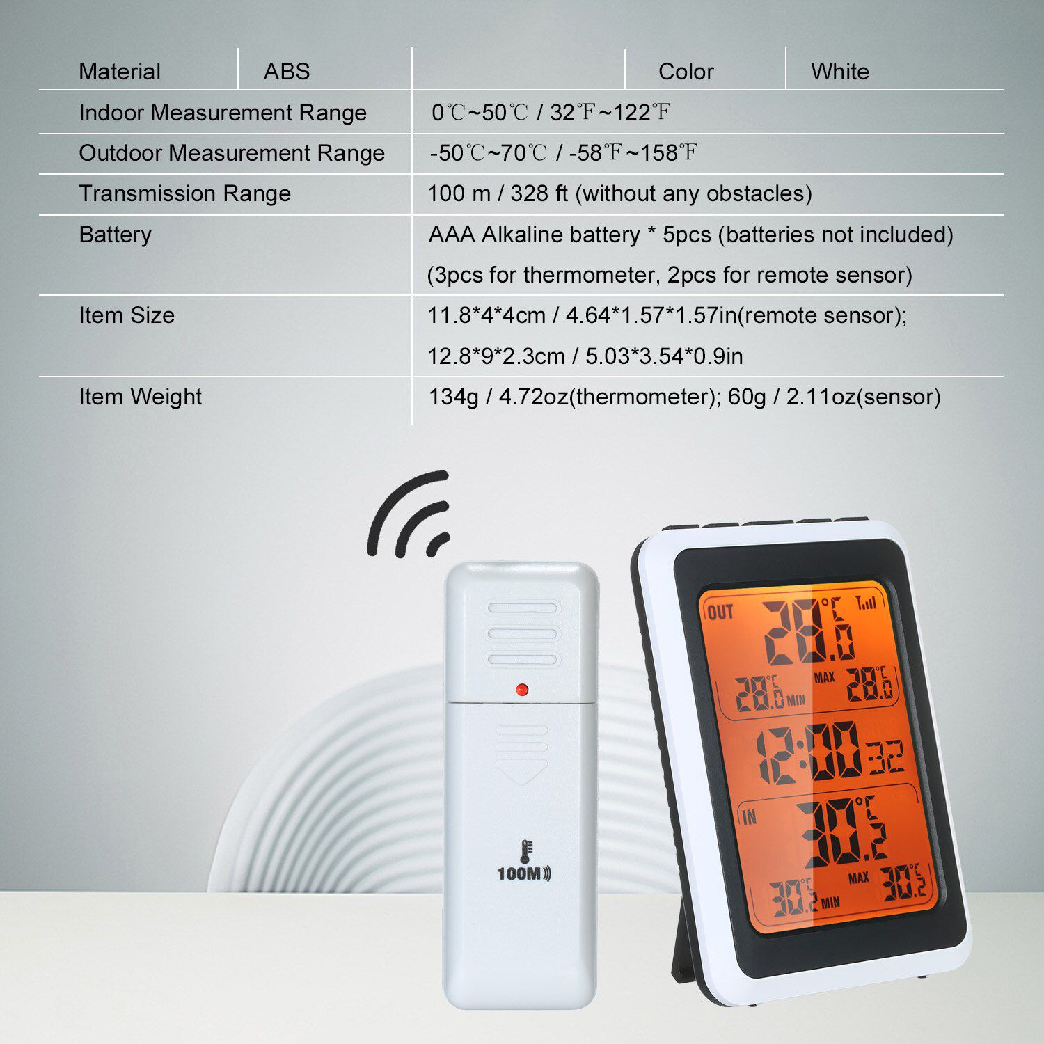 Indoor Outdoor Wireless Thermometer