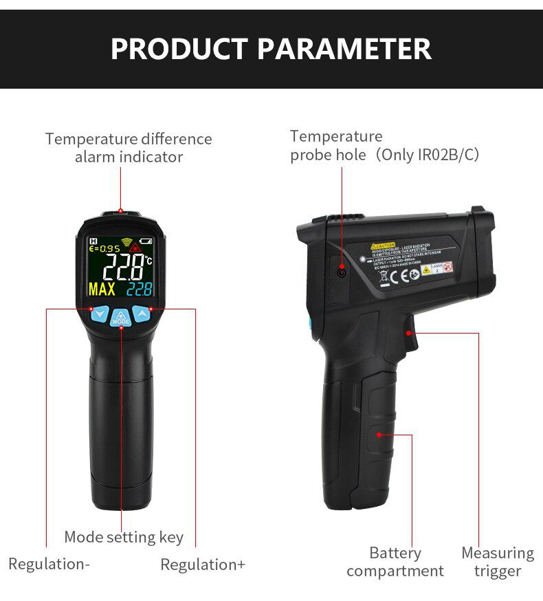 Infrared Thermometer Non-Contact Temperature Meter