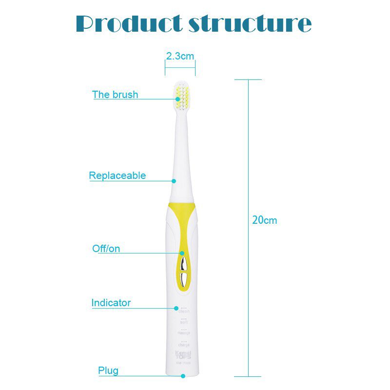 IPX7 washable electric toothbrush rechargeable ultrasoni