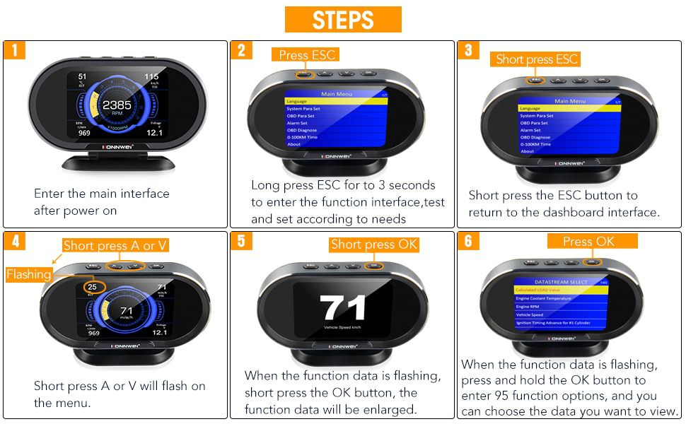 KONNWEI KW206 OBD2 On-Board