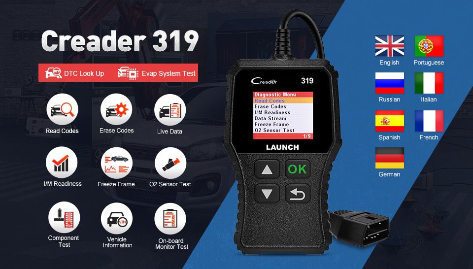 LAUNCH CR319 OBD2 Engine Fault Code Reader 