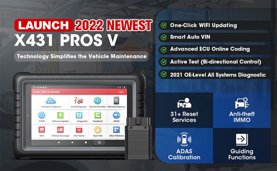 LAUNCH X431 PROS V Diagnostic Tool OBD2 Scanner