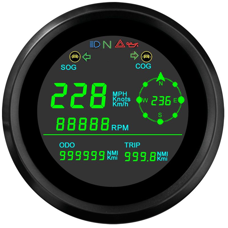 New 85mm LCD GPS Speedometer