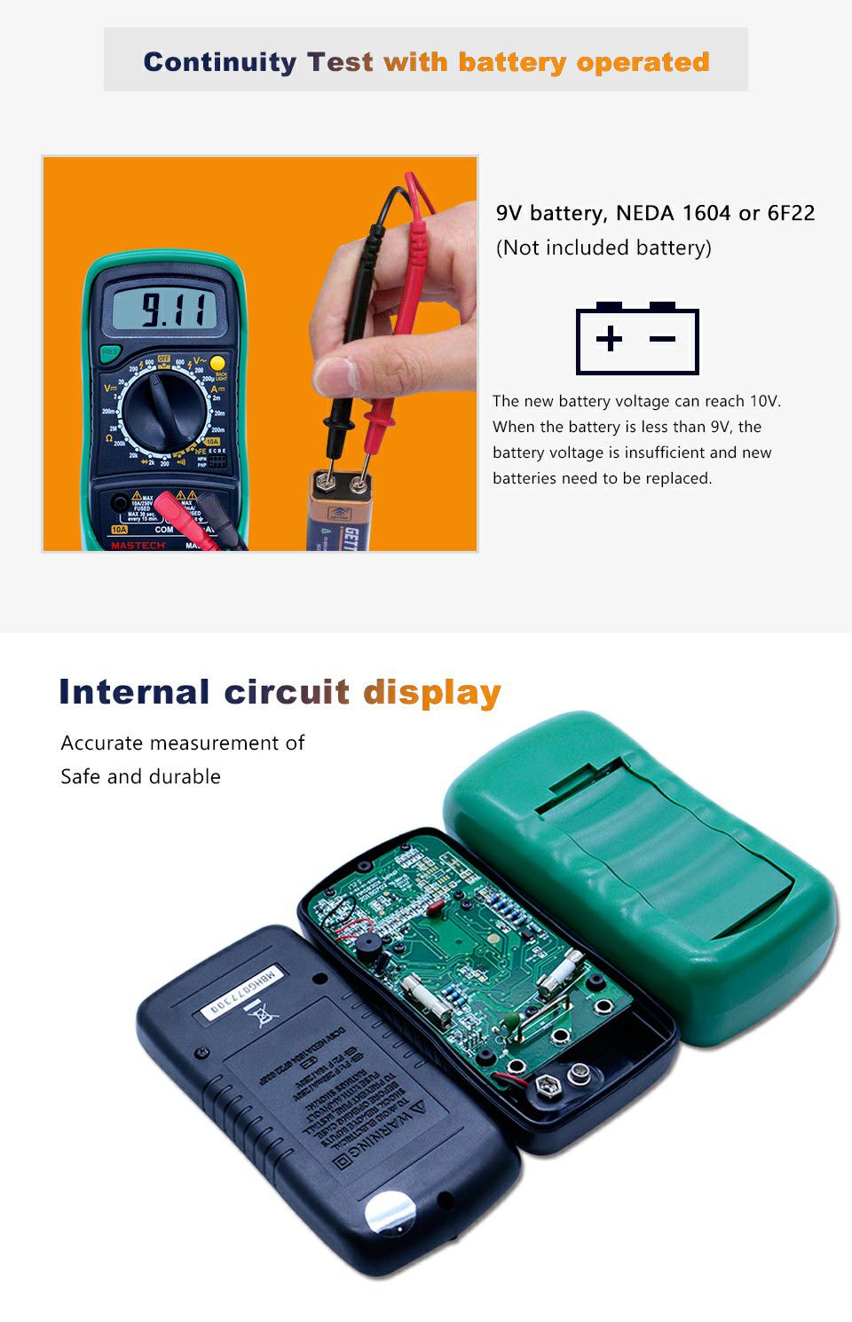 MAS830L Mini Digital Multimeter