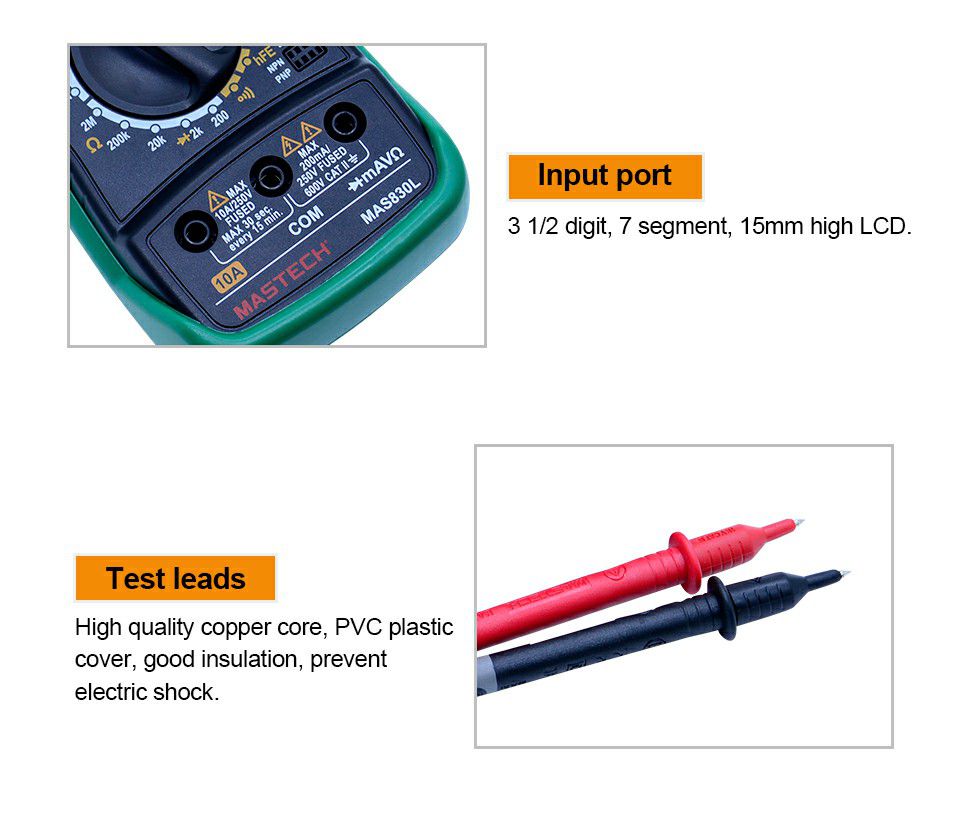 MAS830L Mini Digital Multimeter