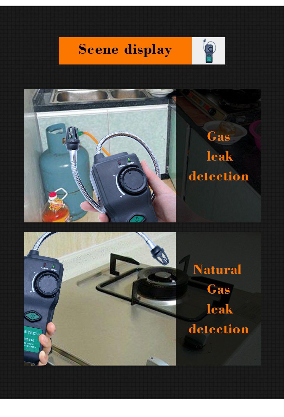 MS6310 Portable Combustible Gas Leak Detector Tester