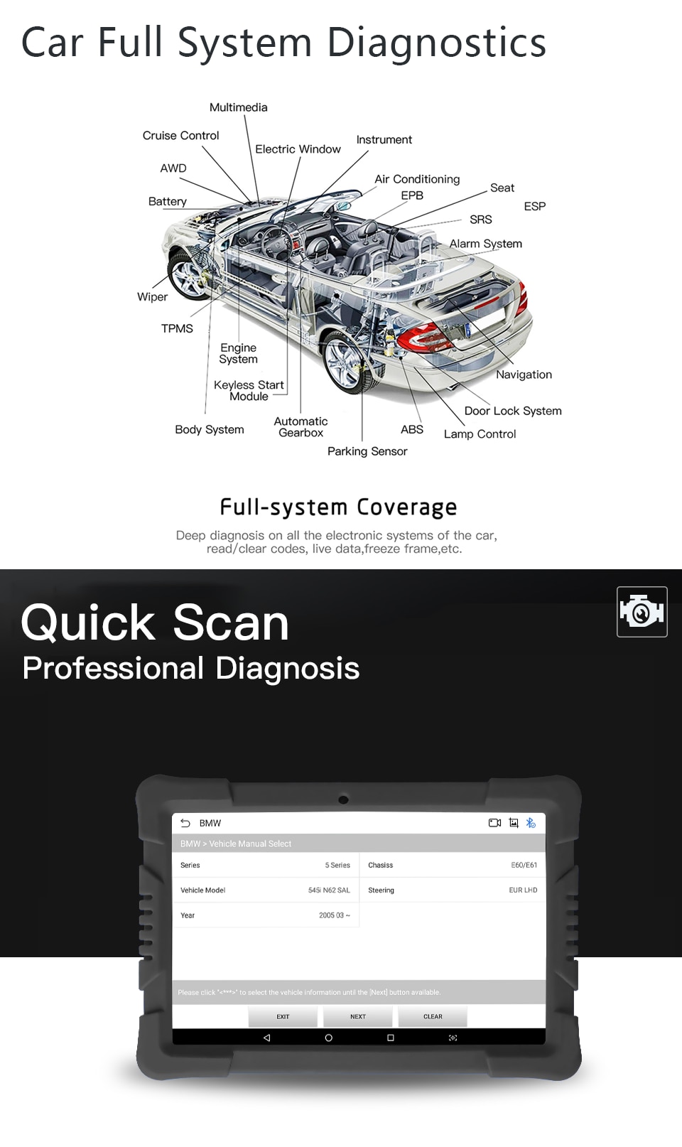 Humzor ND366 OBD2 Scanner