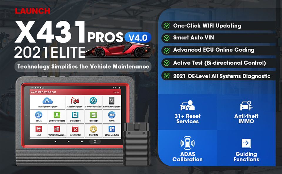 Original LAUNCH X431 PROS V1.0 OBD2 Scanner