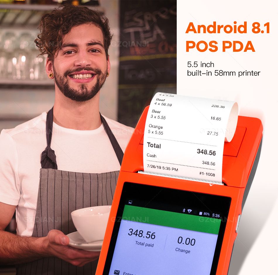 PDA POS Handheld device Pos terminal built in thermal bl