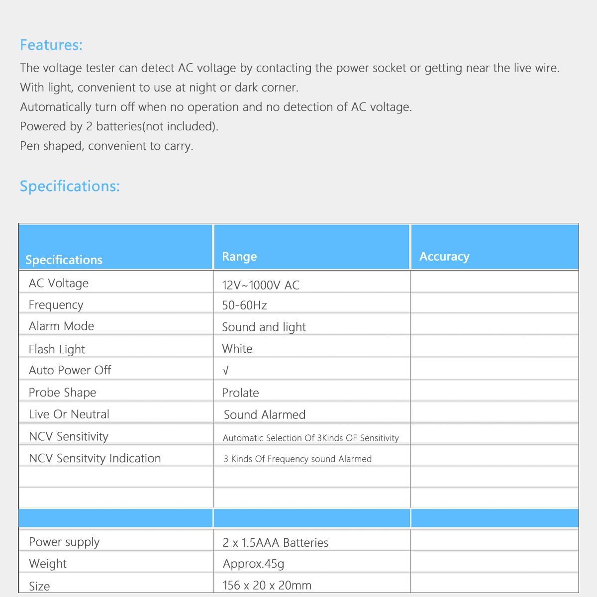 Smart Non-contact voltage detector 