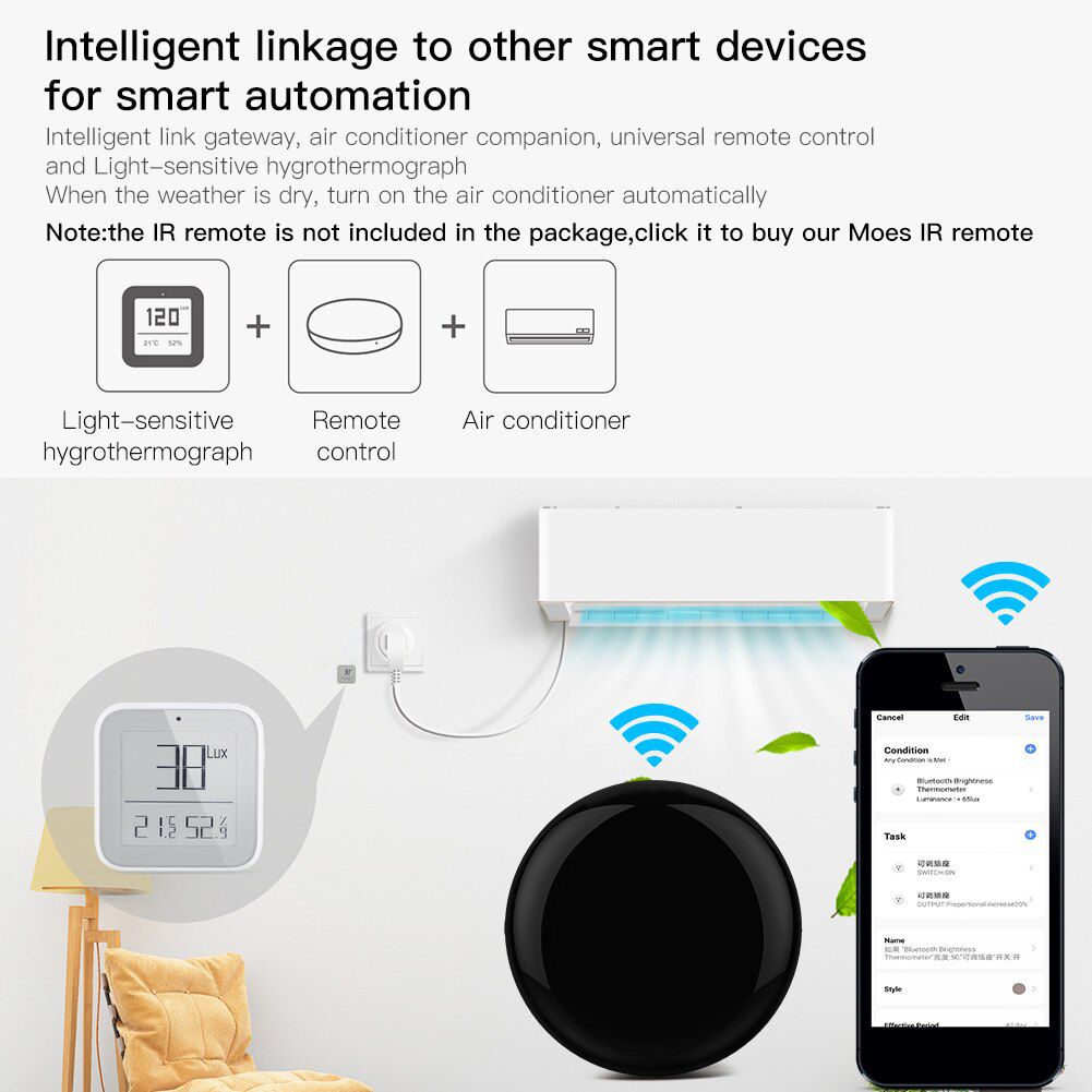 WIFI/ZigBee/BT Tuya Smart Temperature and Humidity Senso