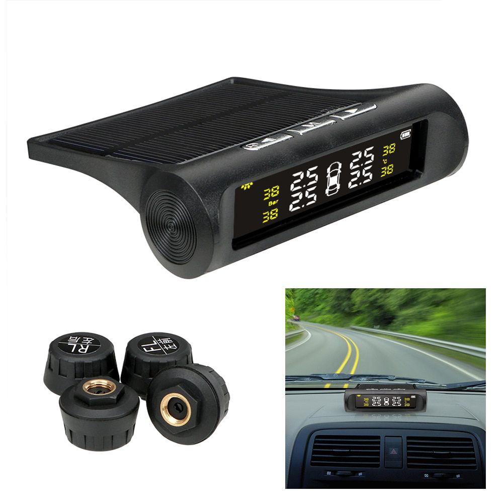 Solar TPMS Tire Pressure Monitoring System Temperature W