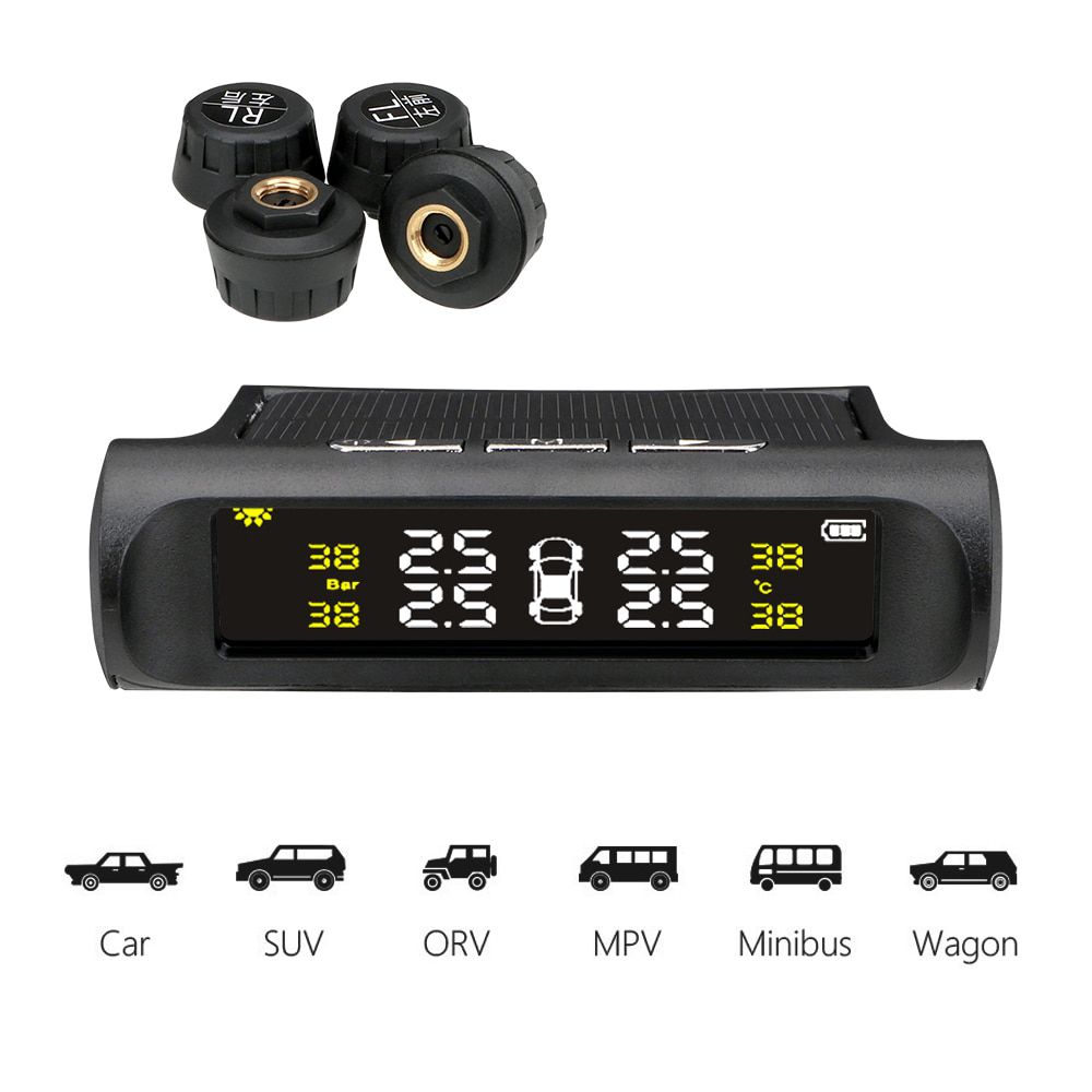 Solar TPMS Tire Pressure Monitoring System Temperature W