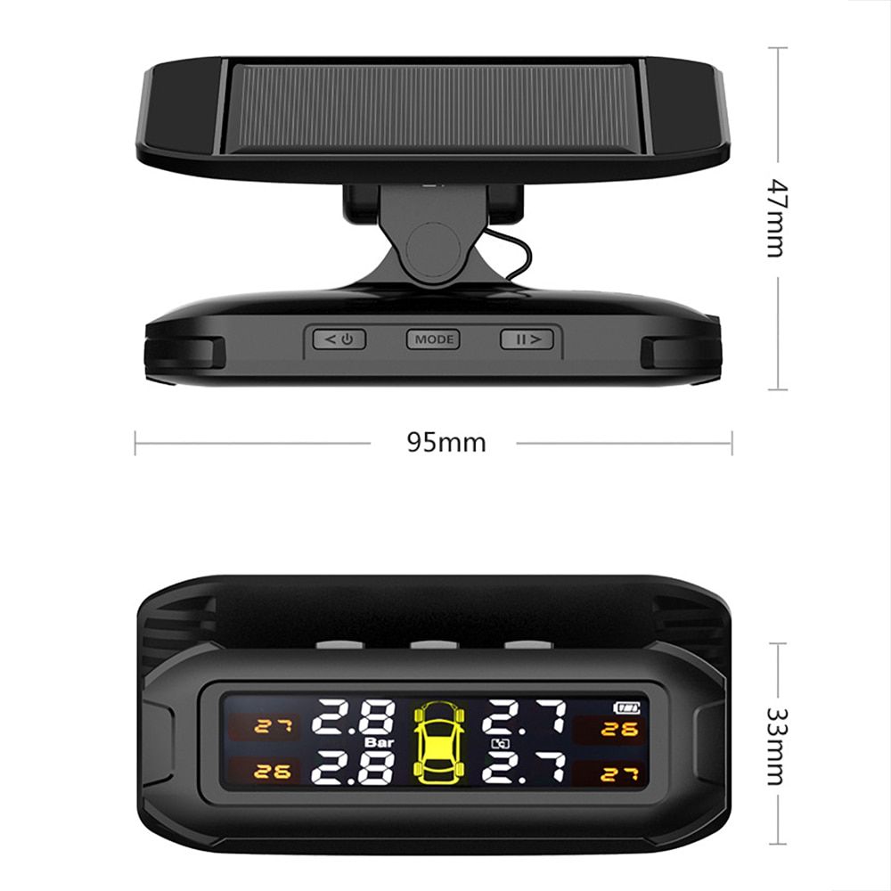 Solar TPMS Tire Pressure Monitoring System Temperature W