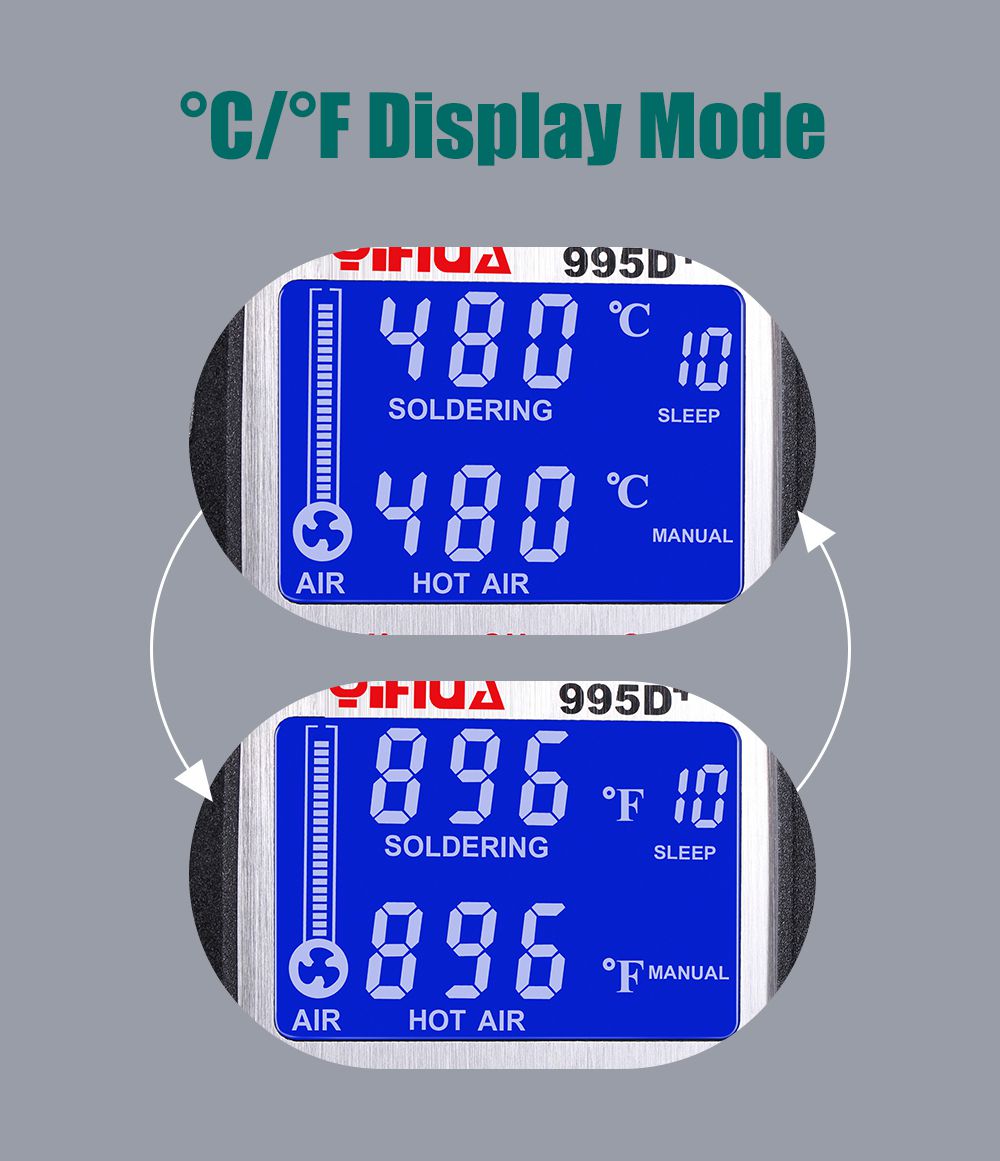 YIHUA 995D/995D+ SMD Soldering Station Quick Heat Hot Ai