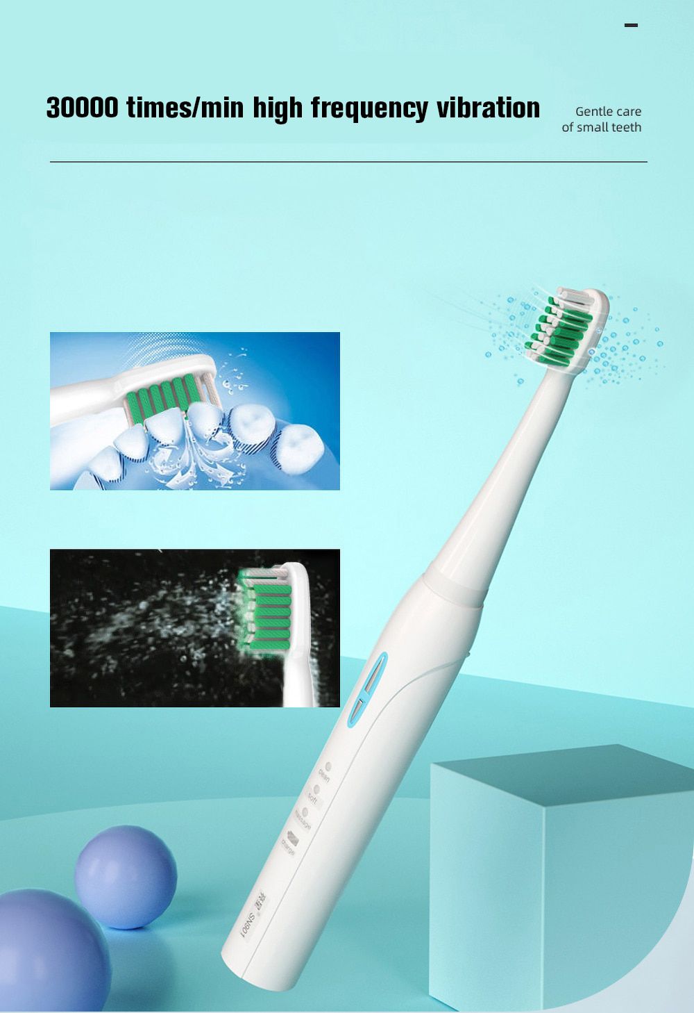 SN901 Sonic Electric Toothbrush Rechargable Vibration Fr