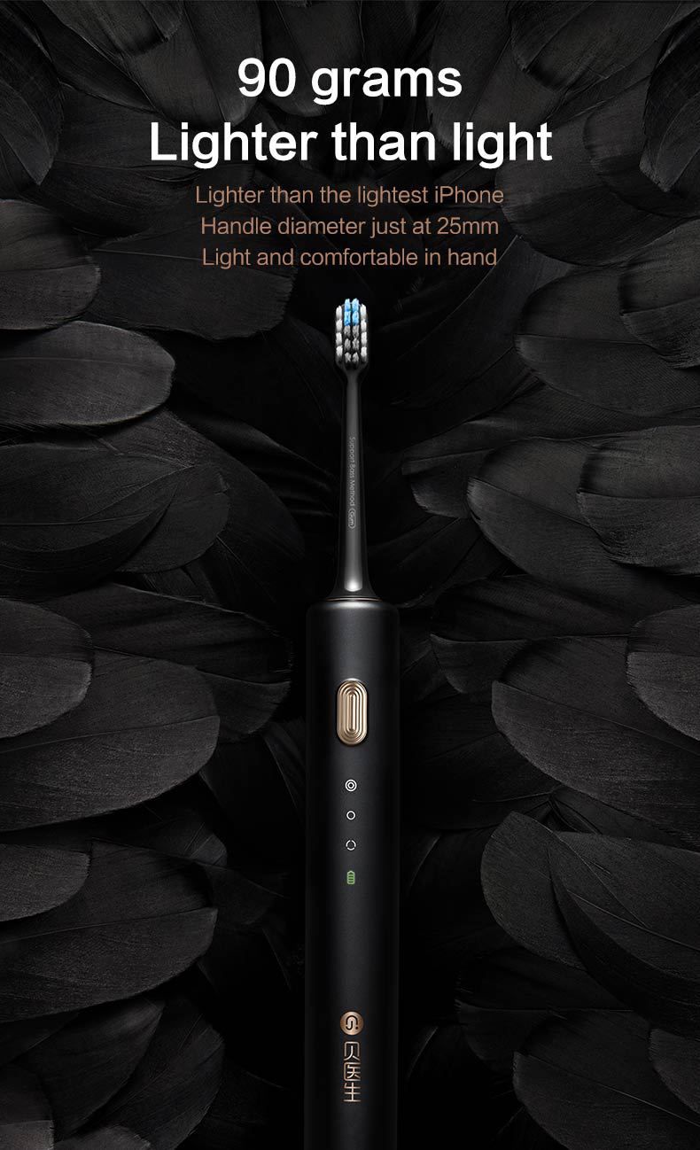 Sonic Electric Toothbrush Soft Hair Adult Rechargeable E