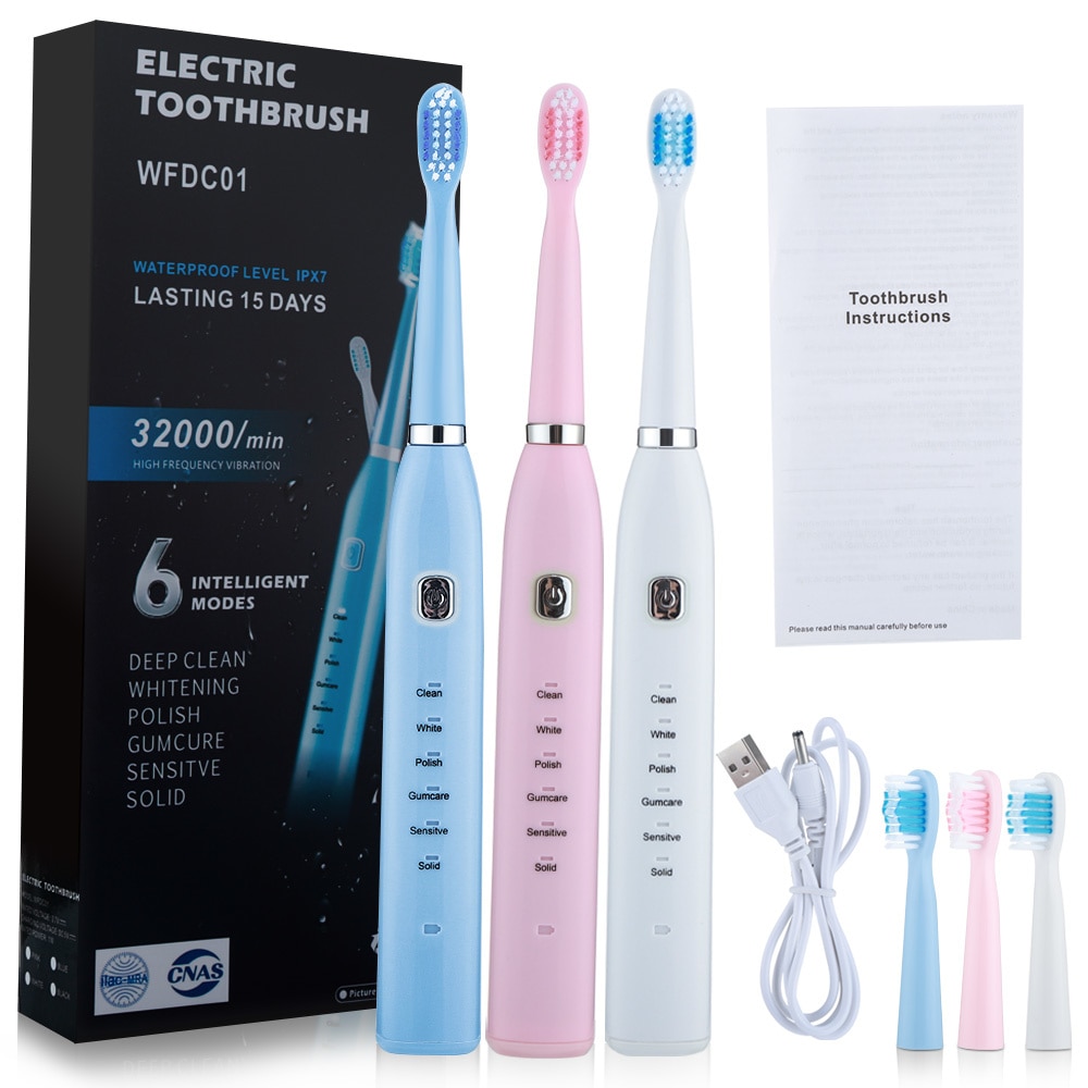 Sonic Electric Toothbrush Adult Timer 