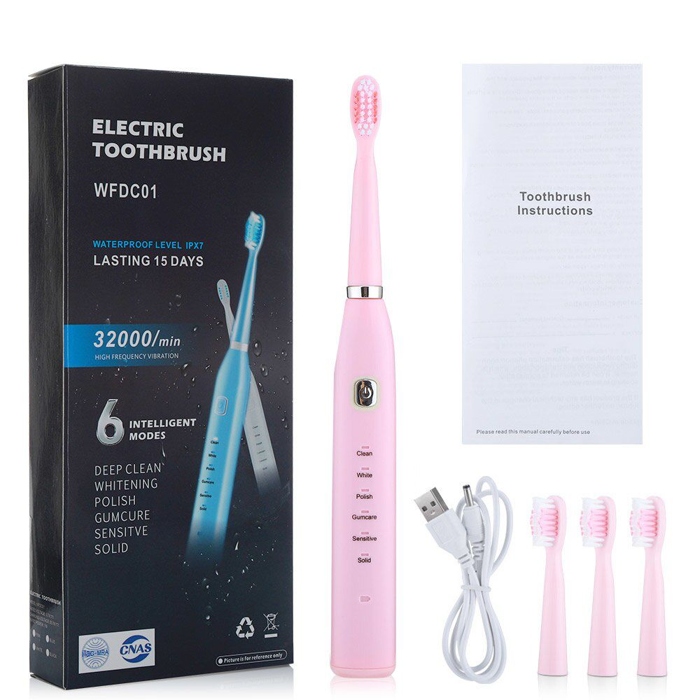 Sonic Electric Toothbrush Adult Timer 