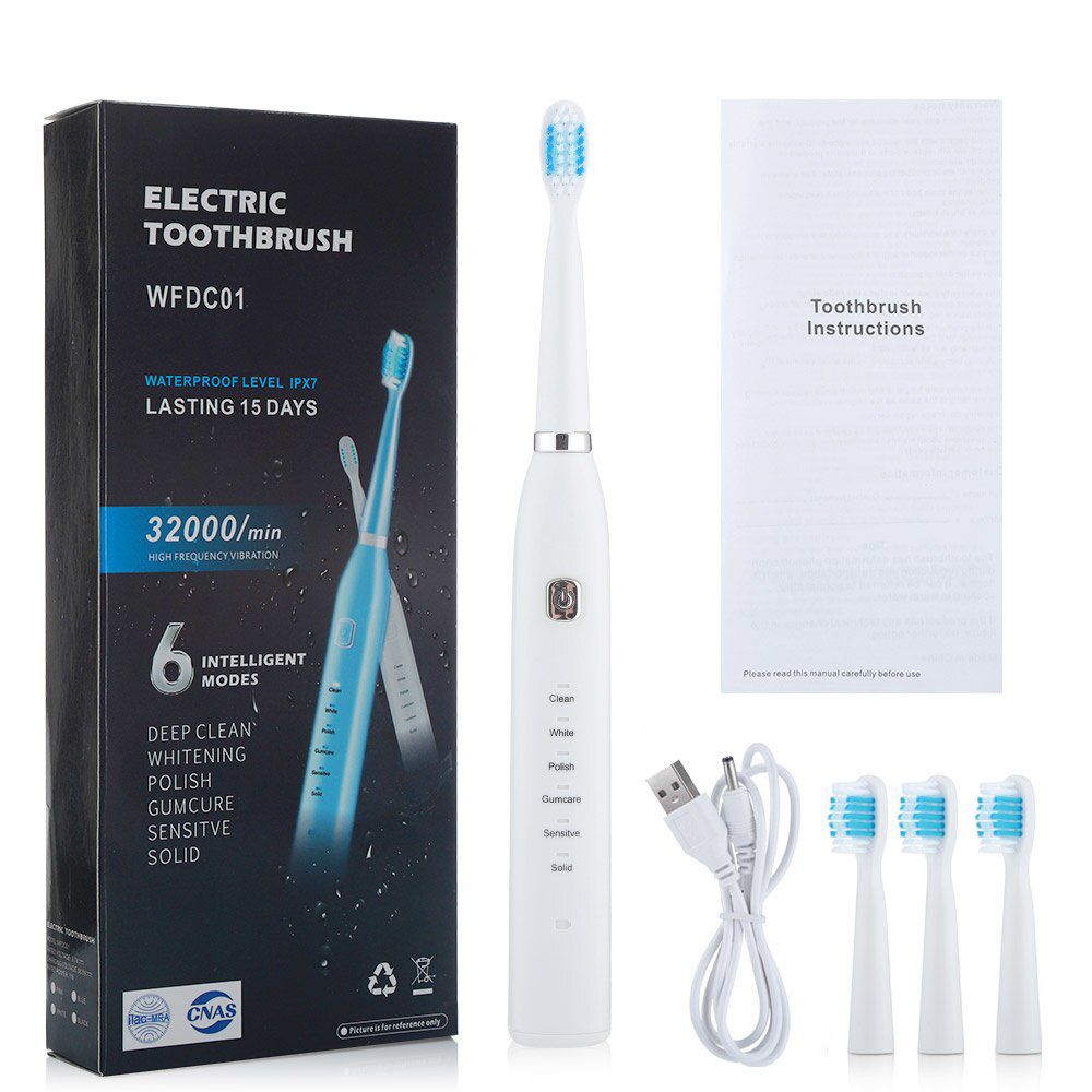 Sonic Electric Toothbrush Adult Timer 