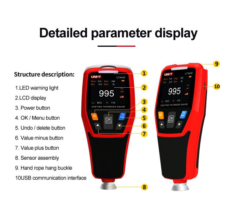 UT343D Thickness Gauge