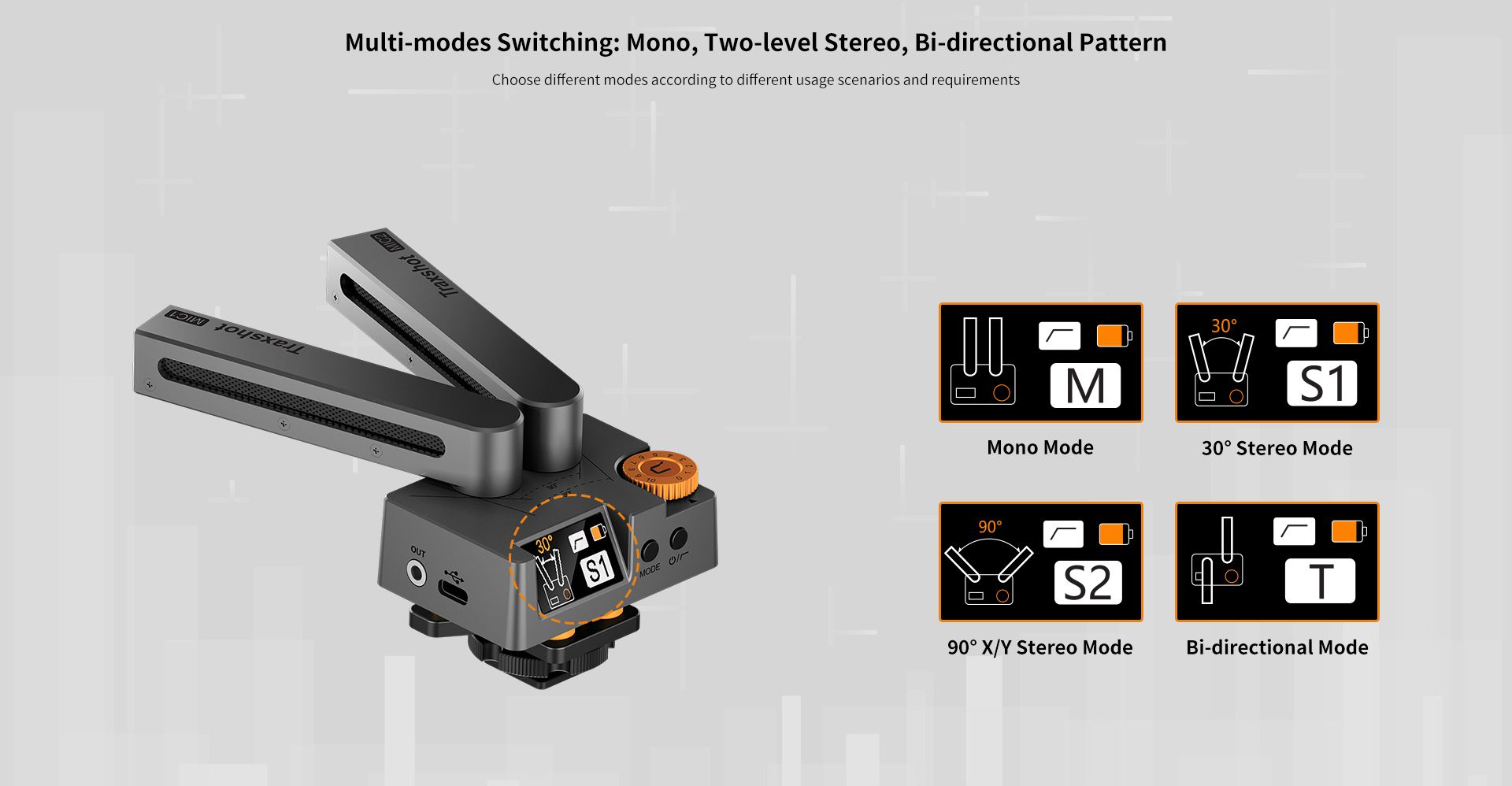 Traxshot Super Cardioid Transformable All-in-One Mono/St