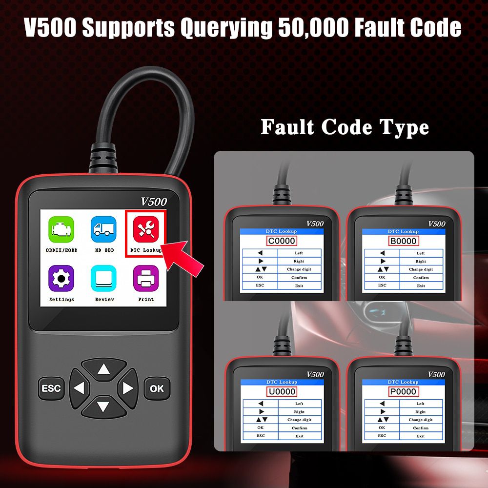 12V/24V Truck Car 2 in 1 OBD2 Engine Diagnostic Tool