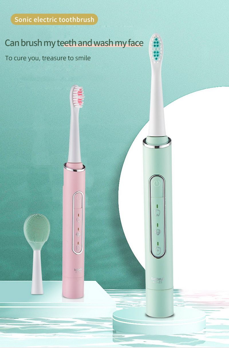 Ultrasonic Electric Toothbrush Wireless Rechargeable Ste