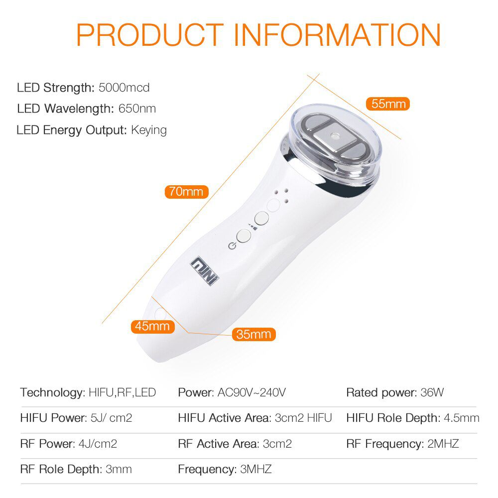 Ultrasonic Mini Bipolar Hifu RF Radio Frequency Massager