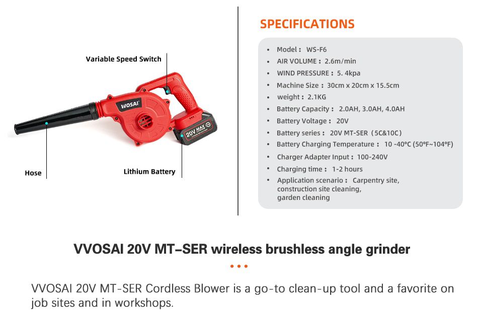 20V Garden Cordless Blower