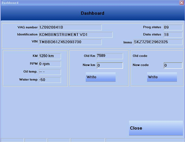 VAG dash can v4.22 software