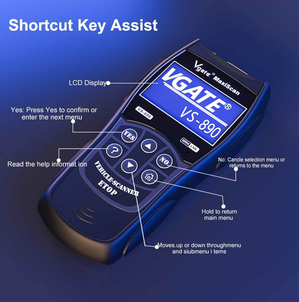 Vgate VS890 OBD2 Automotive Scanner