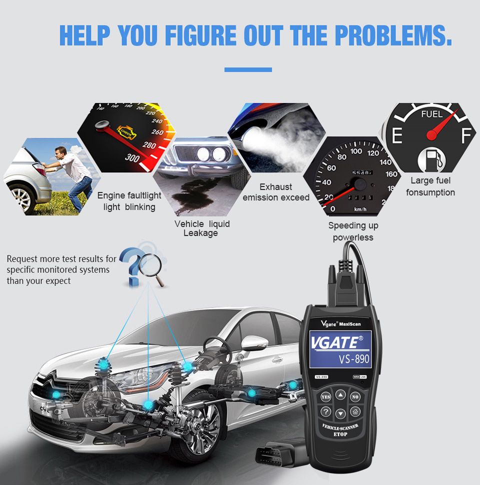 Vgate VS890 OBD2 Automotive Scanner