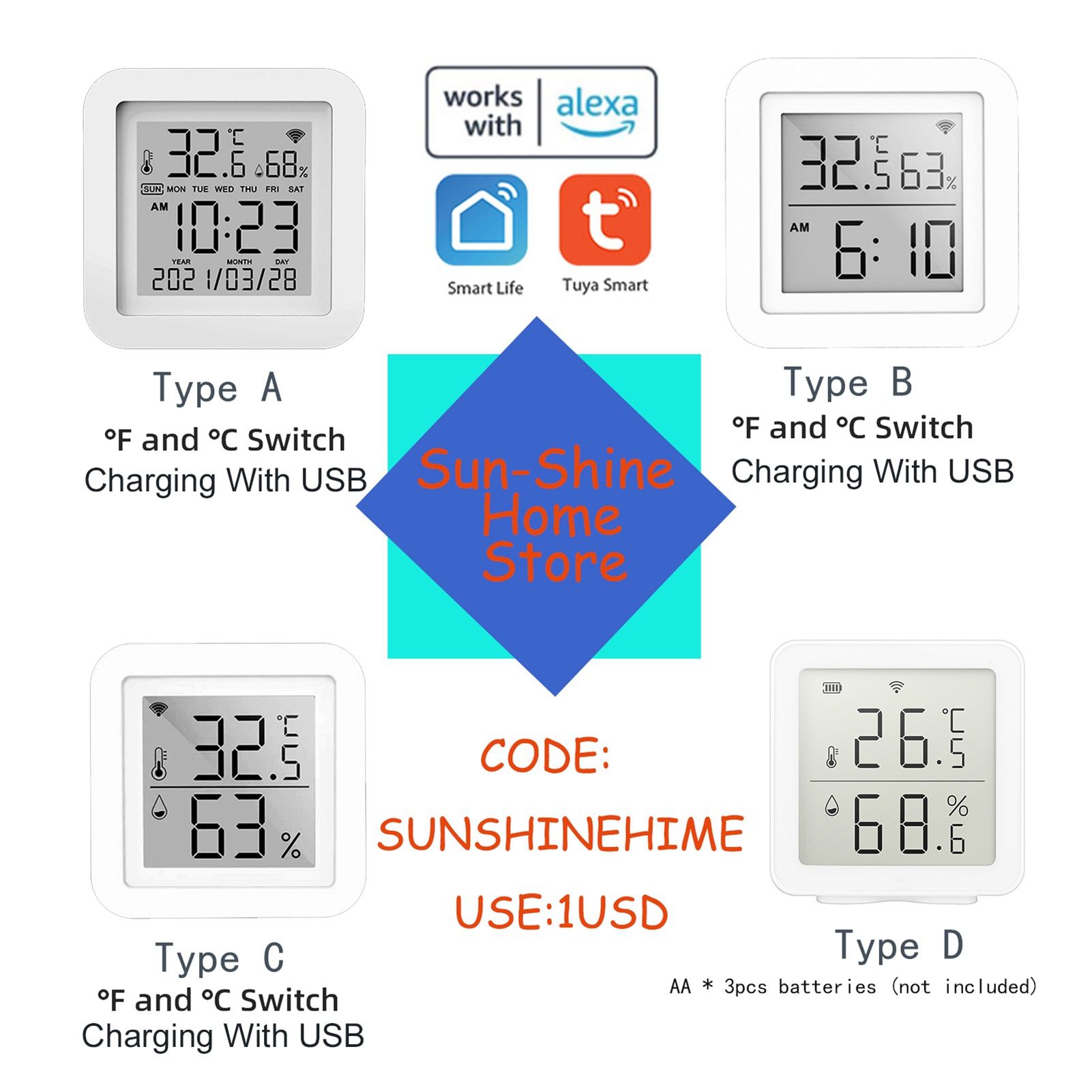 WIFI Temperature And Humidity Sensor 