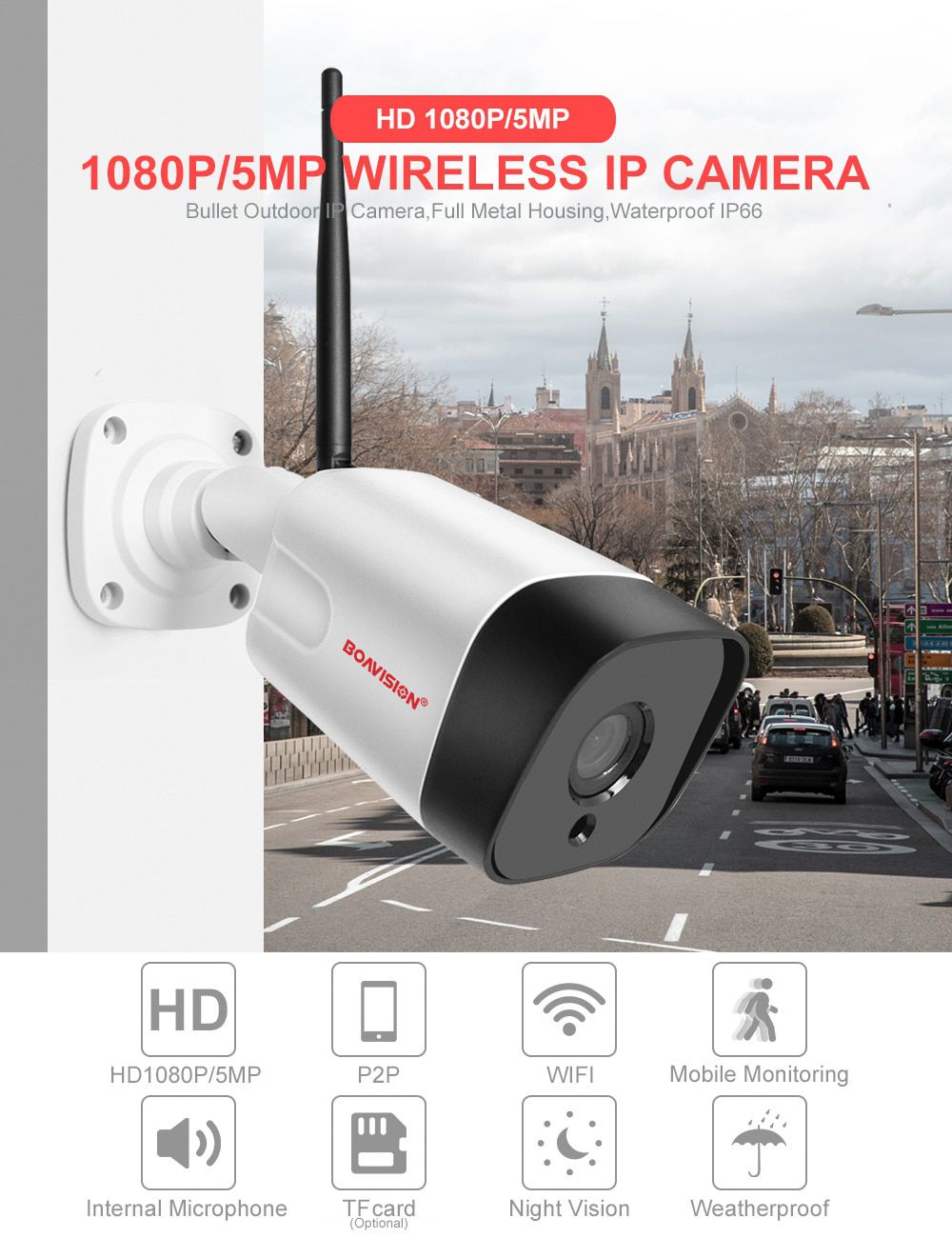 HD 5MP WIFI Wireless IP Camera