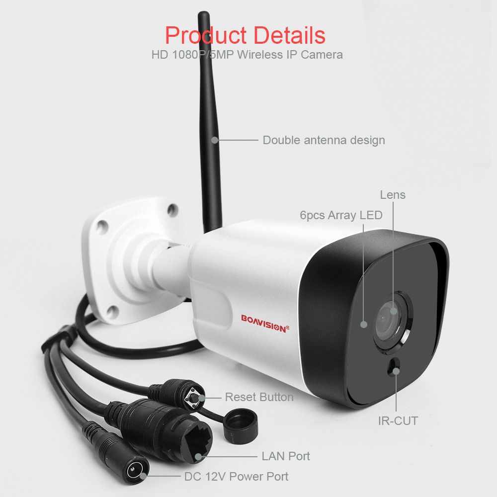 HD 5MP WIFI Wireless IP Camera