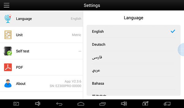 XTOOL EZ300PRO Language settting