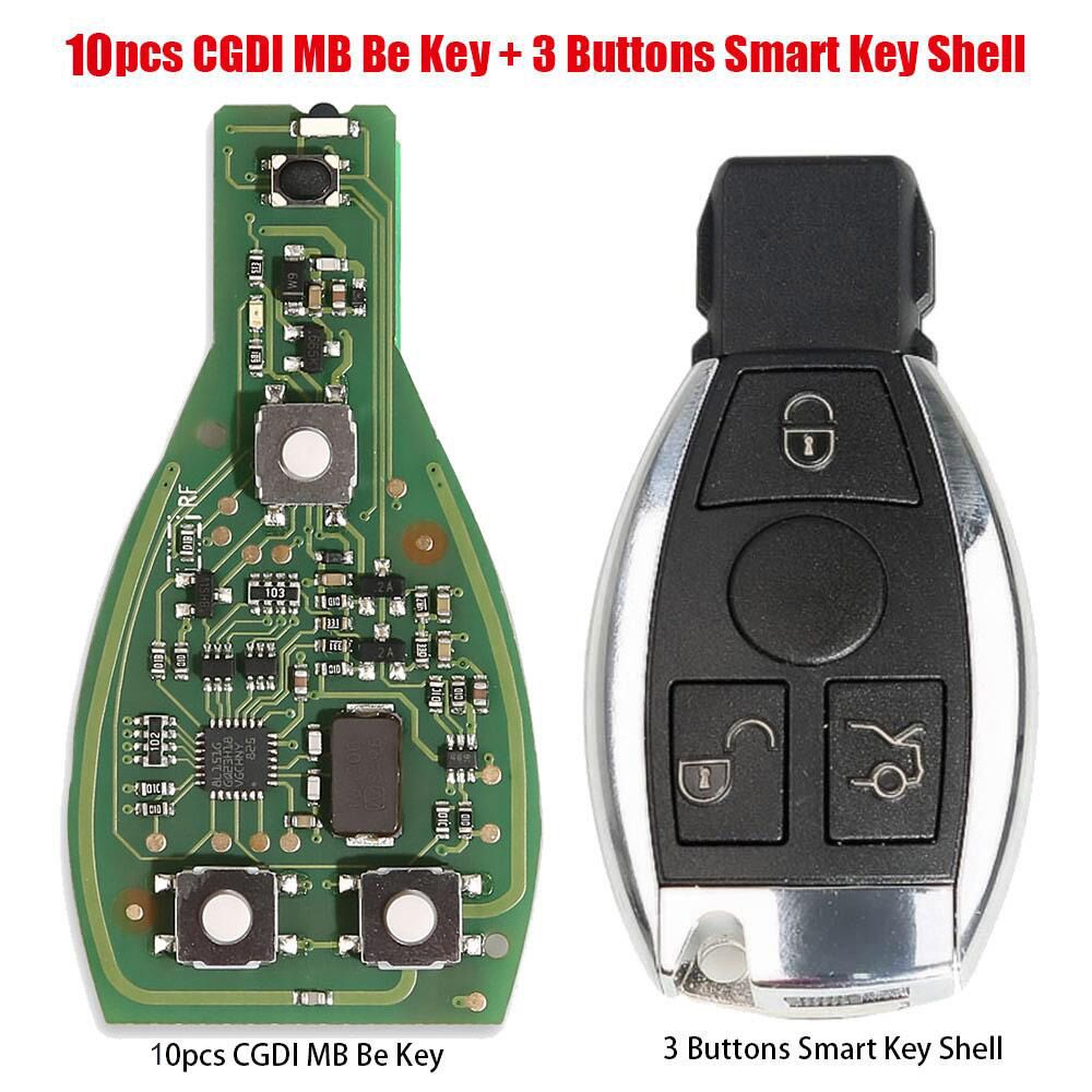 10pcs Original CGDI MB Be Key V1.3 with Smart Key Shell 3 Button for Mercedes Benz