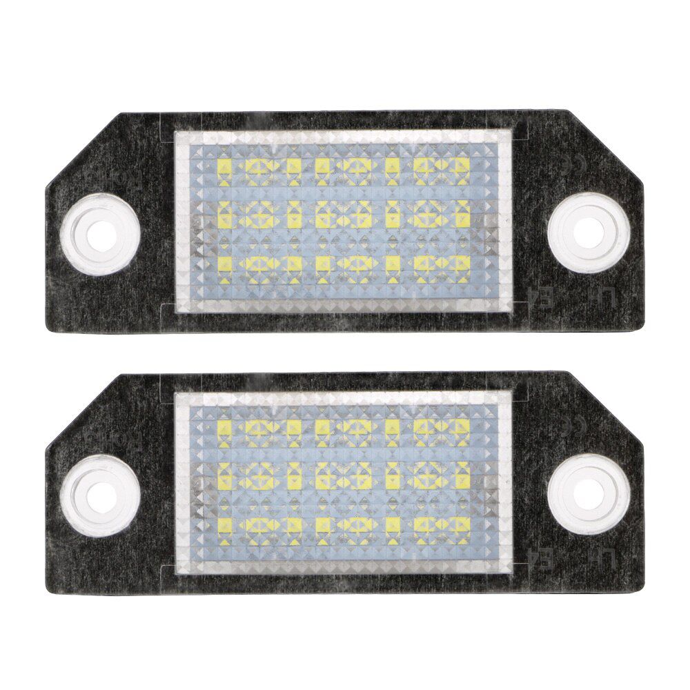 2PCS DC12V 24 LED White Light No Error For Ford Focus C-MAX MK2 03-08 6W Number Plate Lamp Car License Plate Lights