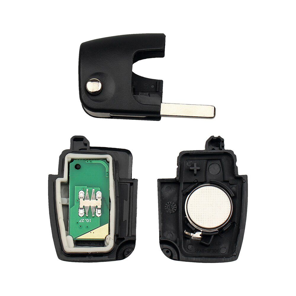 3 Buttons Replacement Flip Folding Remote Control Car Key 433MHz For Ford Focus Fiesta 4D63 Chip With HU101 Blade