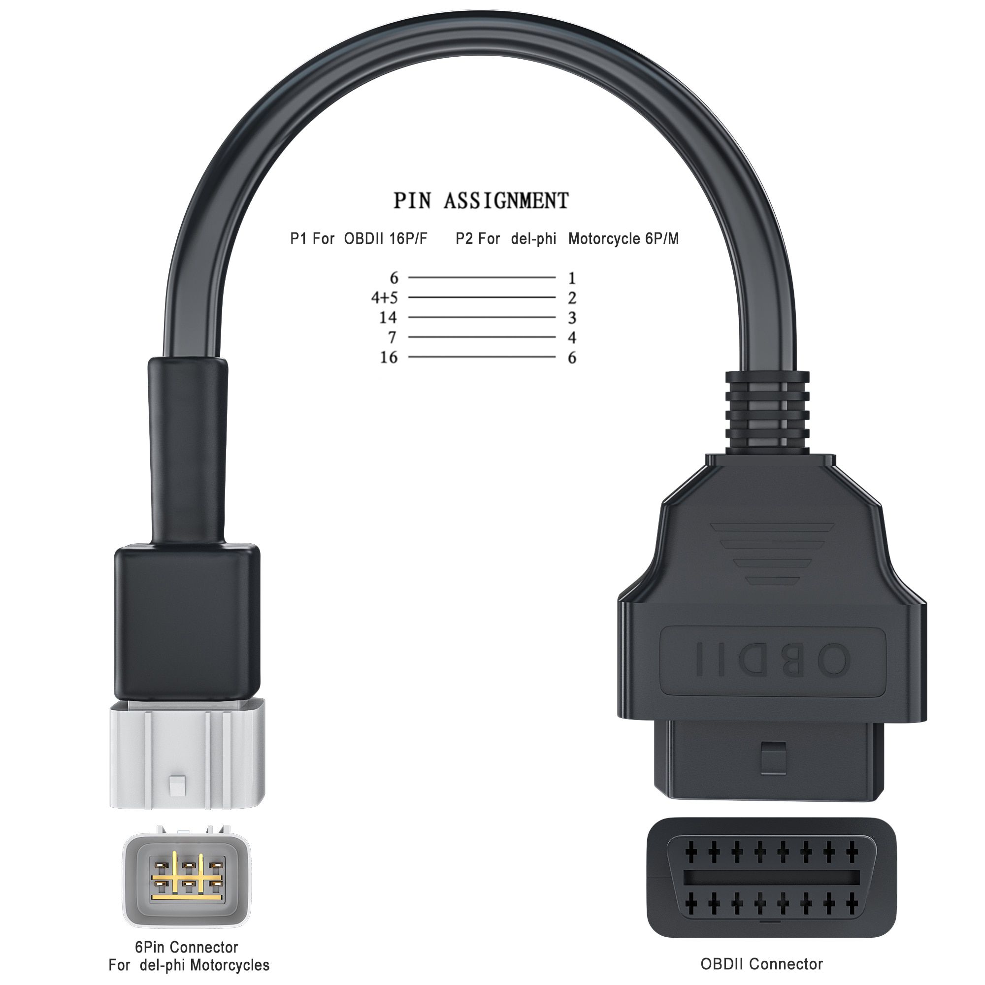 OBD2 Connector for Motorcycle Motobike For YAMAHA 3pin4pin For HONDA 4Pin For KTM 6pin For DUCATI 4Pin Moto OBD2 Extension cable