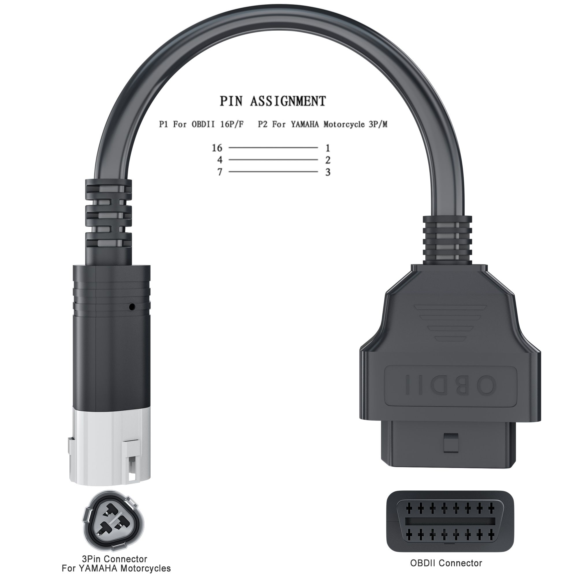 OBD2 Connector for Motorcycle Motobike For YAMAHA 3pin4pin For HONDA 4Pin For KTM 6pin For DUCATI 4Pin Moto OBD2 Extension cable