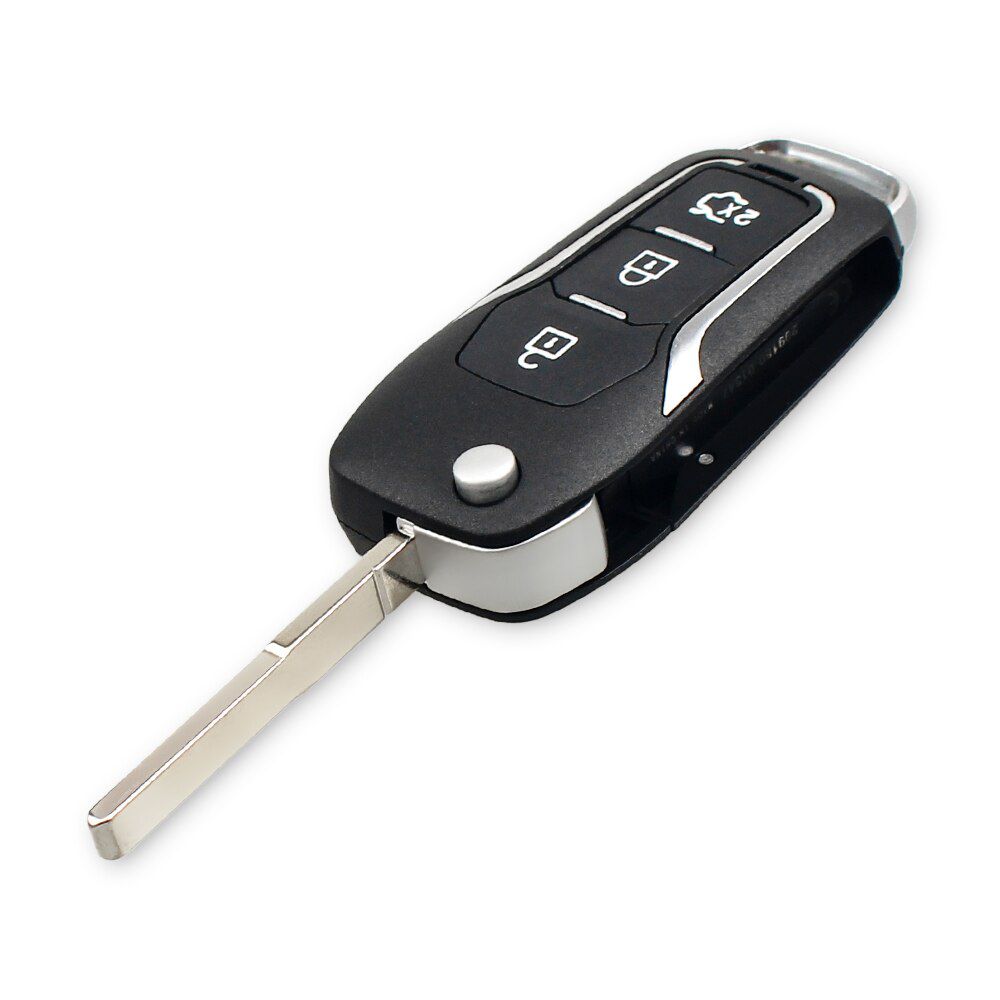 433MHz Modified 3 Buttons Flip Folding Remote Control Key For Ford Focus Max S Fiesta 2013 Fob Case With Chip HU101 Blade